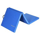 ヨガマット フィットネス BalanceFrom Three Fold Folding Exercise Mat with Carrying Handles f...