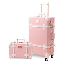 スーツケース キャリーバッグ ビジネスバッグ ビジネスリュック バッグ Mosslanda UNIWALKER 2 Piece Vintage Luggage Set Women Cute Carry On Suitcase for Travel with Spinner Wheels, Embosseスーツケース キャリーバッグ ビジネスバッグ ビジネスリュック バッグ