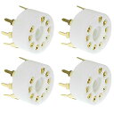 真空管 ギター・ベース アンプ 海外 輸入 SQXBK 4PCS B9A Ceramic 9 Pin Gold PCB Tube Socket for 12AX...