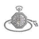 Infinite U Mens Pocket Watch Steampunk Vintage Unique Octagon Skeleton Mechanica...