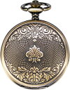 TREEWETO Bronze Rudder Pocket Watch Double Cover Roman Numerals Dial Skeleton Man Women Pocket Watches for Men 3