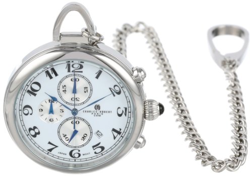 Charles-Hubert, Paris Stainless Steel Quartz Pocket Watch