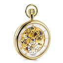 Sonia Jewels Charles Hubert IP-Plated Full Skeleton Dial Pocket Watch 14.5