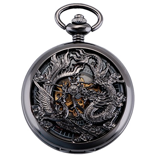 商品情報 商品名 ManChDa Antique Mechanical Pocket Watches for Men Lucky Dragon Phoenix Pocket Watch with Chain Black Skeleton Dial Roman Numberals Gifts for Fathers Day 商品名（英語）ManChDa Antique Mechanical Pocket Watches for Men Lucky Dragon Phoenix Pocket Watch with Chain Black Skeleton Dial Roman Numberals Gifts for Fathers Day 商品名（翻訳）ManChDa アンティーク機械式懐中時計 メンズ ラッキードラゴン フェニックス 懐中時計 チェーン付き ブラック スケルトン ダイヤル ローマ数字 父の日 ギフト プレゼント 型番GM-HBH065A 海外サイズSmall ブランドManChDa 関連キーワードこのようなギフトシーンにオススメです。プレゼント お誕生日 クリスマスプレゼント バレンタインデー ホワイトデー 贈り物