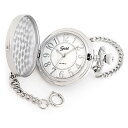 Speidel Silver-Tone Pocket Watch with White Dial and 14