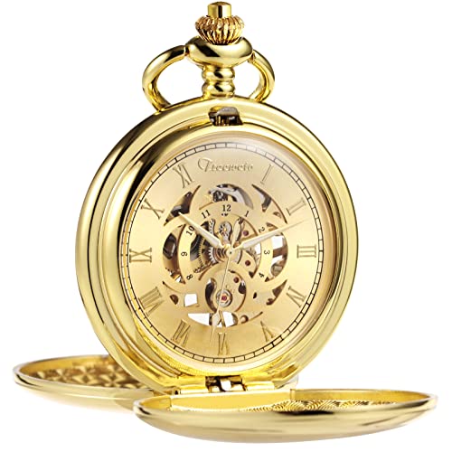 TREEWETO Men's Mechanical Pocket Watch Vintage S