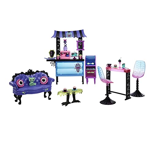 楽天angelicaモンスターハイ 人形 ドール Monster High Playset, The Coffin Bean with Spooky Cafe Furniture & Coffee Shop Accessories Including Drinks, Snacks & 2 Petsモンスターハイ 人形 ドール