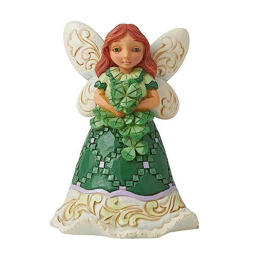 エネスコ Enesco 置物 インテリア 海外モデル アメリカ Enesco Jim Shore Heartwood Creek Irish Fairy Holding Shamrocks Figurine, 4.17 Inch, Multicolor, Green,Purpleエネスコ Enesco 置物 インテリア 海外モデル アメリカ