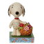 エネスコ Enesco 置物 インテリア 海外モデル アメリカ Enesco Peanuts by Jim Shore Snoopy Basket of Tulips Figurine, 4.92 inchesエネスコ Enesco 置物 インテリア 海外モデル アメリカ