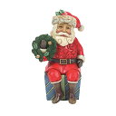 エネスコ Enesco 置物 インテリア 海外モデル アメリカ Enesco Jim Shore Heartwood Creek Santa Sitting on Gifts Miniature Figurine, 3.74 Inch, Multicolorエネスコ Enesco 置物 インテリア 海外モデル アメリカ