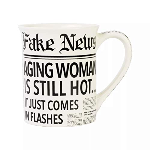 エネスコ Enesco 置物 インテリア 海外モデル アメリカ Enesco Our Name is Mud Fake News Aging Woman Hot Flashes Coffee Mug, 16 Ounce, Whiteエネスコ Enesco 置物 インテリア 海外モデル アメリカ