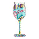エネスコ Enesco 置物 インテリア 海外モデル アメリカ Enesco Designs by Lolita Happy, 15 oz. Retirement Blown Wine Glass, 1 Count (Pack of 1), Multicolorエネスコ Enesco 置物 インテリア 海外モデル アメリカ