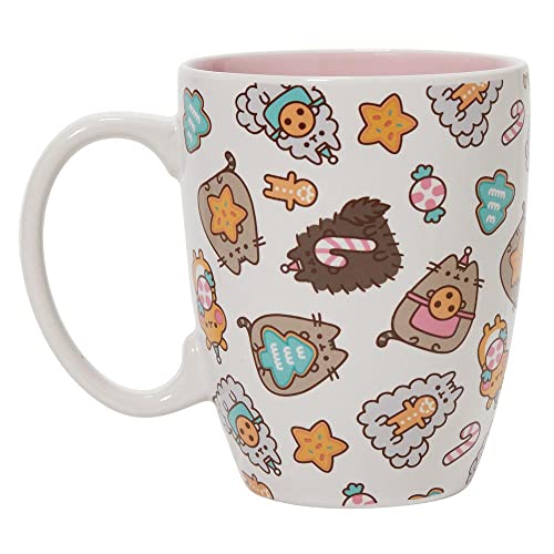 エネスコ Enesco 置物 インテリア 海外モデル アメリカ Enesco Pusheen The Cat Christmas Cookies and Friends Pattern Coffee Mug, 16 Ounce, Multicolorエネスコ Enesco 置物 インテリア 海外モデル アメリカ