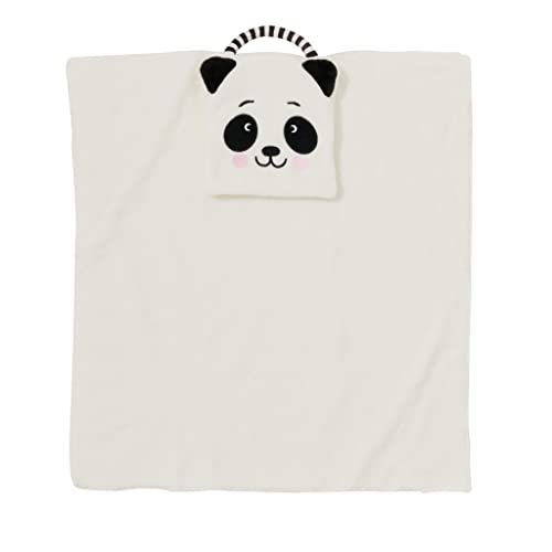 エネスコ Enesco 置物 インテリア 海外モデル アメリカ Enesco Izzy and Oliver New Baby Infant Panda Character Super-Soft Folding Travel Blanket, White, 24 x 24 Inchエネスコ Enesco 置物 インテリア 海外モデル アメリカ