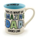 エネスコ Enesco 置物 インテリア 海外モデル アメリカ Our Name is Mud ”Amazing Dad” Stoneware Coffee M...