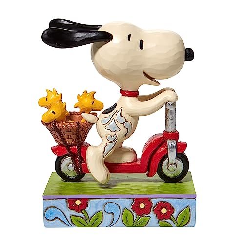 エネスコ Enesco 置物 インテリア 海外モデル アメリカ Enesco Peanuts by Jim Shore Snoopy and Woodstock Riding a Scooter Figurine, 6.5 Inch, Multicolorエネスコ Enesco 置物 インテリア 海外モデル アメリカ