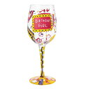 エネスコ Enesco 置物 インテリア 海外モデル アメリカ Lolita Birthday Girl Artisan Painted Wine Glass ...