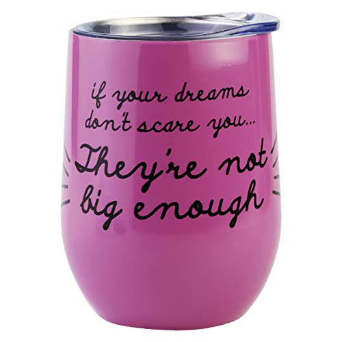 エネスコ Enesco 置物 インテリア 海外モデル アメリカ Enesco Our Name is Mud Get it Girl Dreams Don't Scare You They're Not Big Enough Wine Tumbler with Lid, 12 Ounce, Purpleエネスコ Enesco 置物 インテリア 海外モデル アメリカ