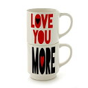 エネスコ Enesco 置物 インテリア 海外モデル アメリカ Enesco Our Name is Mud by Lorrie Veasey Love You More Stacking Mugset, 8 , Multicolorエネスコ Enesco 置物 インテリア 海外モデル アメリカ