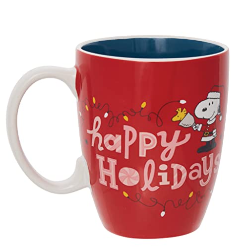 デパートメント56 Department 56 置物 インテリア 海外モデル Department 56 Peanuts Snoopy and Woodstock Happy Holidays Coffee Mug, 16 Ounce, Redデパートメント56 Department 56 置物 インテリア 海外モデル