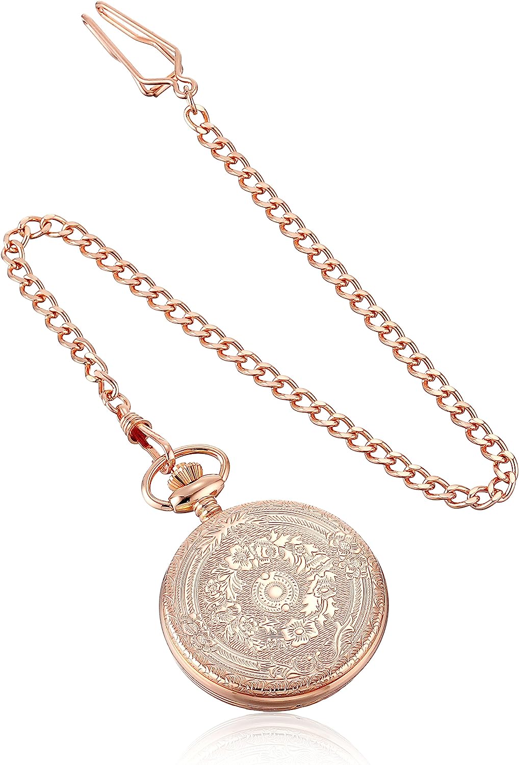Charles-Hubert, Paris Rose Gold-Plated Mechanical Pocket Watch