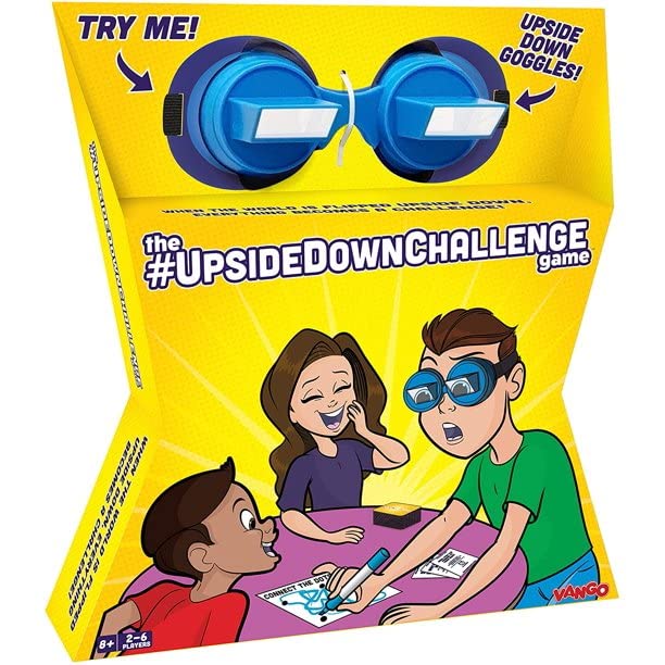 ボードゲーム 英語 アメリカ 海外ゲーム Vango UpsideDownChallenge Game for Kids Family - Complete Fun Challenges with Upside Down Goggles - Hilarious Game for Game Night and Parties - Ages 8 ボードゲーム 英語 アメリカ 海外ゲーム