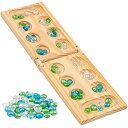 ボードゲーム 英語 アメリカ 海外ゲーム Regal Games Mancala Board Game - Fun Classic Table Game with Wooden Board for Adults & Kids - 48 Glass Mancala Beads & 2 Player Games - Ideal for Family Game Night, Travel (Aボードゲーム 英語 アメリカ 海外ゲーム
