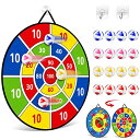 ボードゲーム 英語 アメリカ 海外ゲーム TOMYOU 26 Dart Board for Kids with 16 Sticky Balls, Double Sided Dinosaur Dart Board, Indoor Outdoor Party Games Toys, Birthday Toys Gift for Age 5 6 7 8 9 10 11 12 Year Oldボードゲーム 英語 アメリカ 海外ゲーム