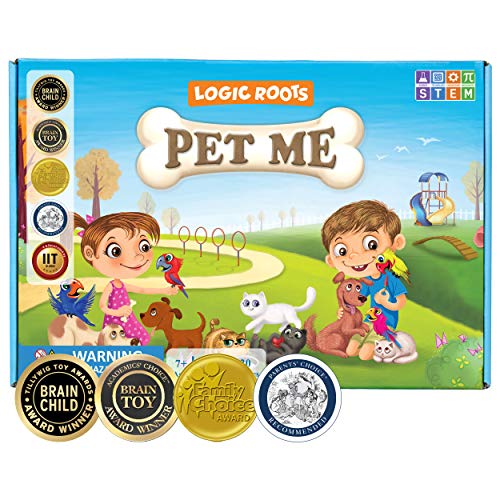 ボードゲーム 英語 アメリカ 海外ゲーム Logic Roots Pet Me Multiplication and Division Game - Fun Math Board Game for 5 - 9 Year Olds Easy Start STEM Toy Perfect Educational Gift fo…