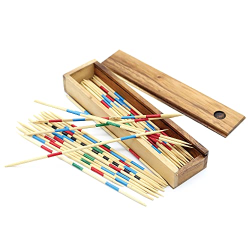 ボードゲーム 英語 アメリカ 海外ゲーム BSIRI Mikado Wooden Pick Up Sticks Classic Kids Board Game for Adults and Teens in Family and Children Board Games for Kids 7 and Brain Teasers of Mathematics Fun Table Gamesボードゲーム 英語 アメリカ 海外ゲーム