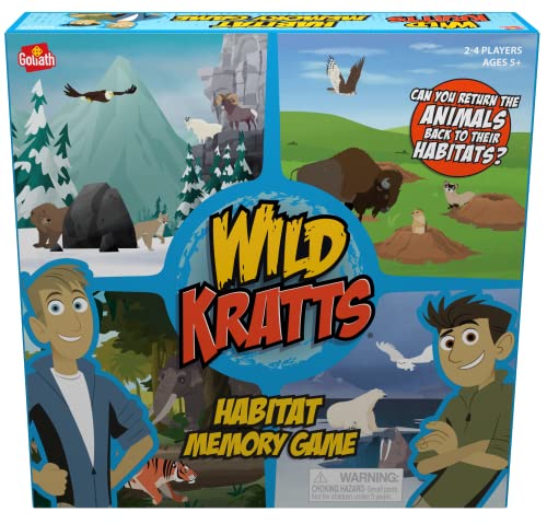 ボードゲーム 英語 アメリカ 海外ゲーム Goliath Wild Kratts Habitat Memory Game - Classic Memory Gameplay with Creative Storytelling - Learn Animal Facts While You Play, Ages 5 and Up, 2-4 Playersボードゲーム 英語 アメリカ 海外ゲーム