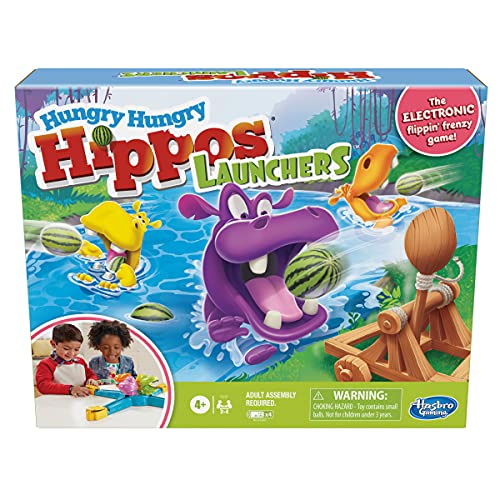 ボードゲーム 英語 アメリカ 海外ゲーム Hasbro Gaming Hungry Hungry Hippos Launchers Game for Kids Ages 4 and Up, Electronic Pre-School Game for 2-4 Playersボードゲーム 英語 アメリカ 海外ゲーム