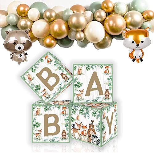 ボードゲーム 英語 アメリカ 海外ゲーム HEETON Woodland Baby Shower Boxes Party Supplies Decorations Fox Balloon Oh Baby Woodland Welcome Baby Creatures Fawn Animal Friends Garland Backdrop for Girl Boy Gender Reveボードゲーム 英語 アメリカ 海外ゲーム