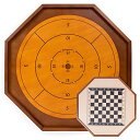 ボードゲーム 英語 アメリカ 海外ゲーム 【送料無料】Tournament Crokinole & Checkers | Classic Dexterity Board Game for Two Players | 24 Black & White Discs & Game Board | 27 Inchボードゲーム 英語 アメリカ 海外ゲーム