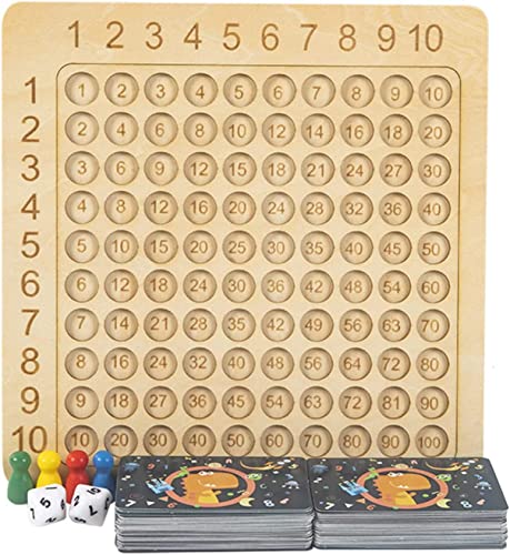 ボードゲーム 英語 アメリカ 海外ゲーム Wooden 9X9 Math Games for Kids 8-12, Kingmall Montessori Multiplication Board Game Wooden Multiplication Board, Educational Preschool Counting Tools for Kids Over 3 Years Oldボードゲーム 英語 アメリカ 海外ゲーム