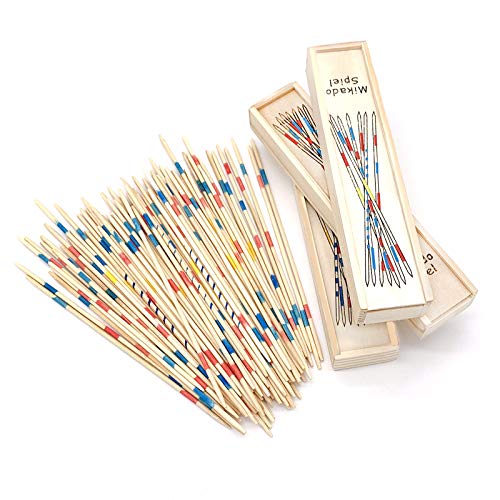 ボードゲーム 英語 アメリカ 海外ゲーム 3 Pack Pick Up Sticks, 93pcs Wooden Pick Up Sticks Boxed with Instructions,Traditional Pickup Toys for Kids, Fun Family Gameボードゲーム 英語 アメリカ 海外ゲーム