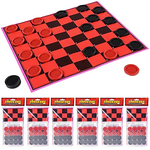 ボードゲーム 英語 アメリカ 海外ゲーム Gamie Checkers Board Game for Kids, Set of 6, Classic Checkers with Red and Black Pieces, Fun Travel Games for Kids and Adults, Cool Birthday Party Favors and Goodie Bag Fillボードゲーム 英語 アメリカ 海外ゲーム