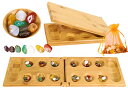 ボードゲーム 英語 アメリカ 海外ゲーム TOWO Mancala Board Game - Kalaha Board Game with Folding Wooden Board Natural Stone Pebbles -Families Board Games-Mancala Games Strategic Game for Kids Adultボードゲーム 英語 アメリカ 海外ゲーム