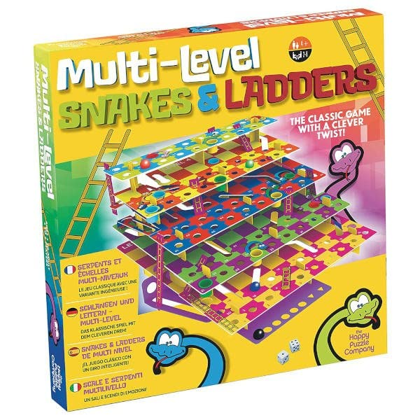 ボードゲーム 英語 アメリカ 海外ゲーム Multi-Level Snakes Ladders - a Colorful Modern take on a Classic Game. Land on a Ladder to Climb Levels, or a Snake and Slide Through Tunnels to a Lower Level. Fun Family Gボードゲーム 英語 アメリカ 海外ゲーム