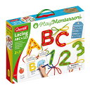 ボードゲーム 英語 アメリカ 海外ゲーム Quercetti Play Montessori Toys - Lacing ABC 123-53-Piece Set Includes Numbers, Letters, Laces and Coloring Book to Help Kids Develop Early Language and Fine Motor Skills, fボードゲーム 英語 アメリカ 海外ゲーム