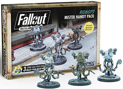 ボードゲーム 英語 アメリカ 海外ゲーム Modiphius Entertainment: Fallout: Wasteland Warfare Robots: Mister Handy Pack - 3 Figures, Unpainted 32mm Multi-Part Resin Miniatures Bases, RPGボードゲーム 英語 アメリカ 海外ゲーム