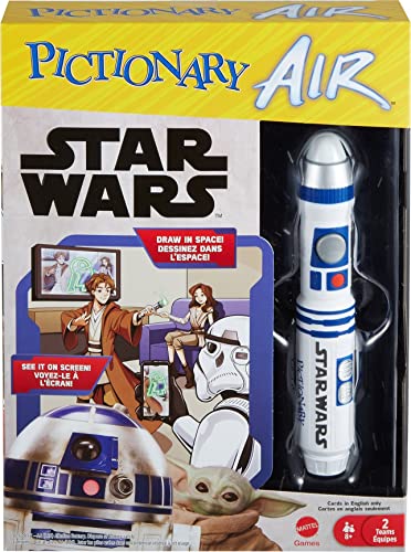 ܡɥ Ѹ ꥫ  Mattel Games Pictionary Air Star Wars Family Game for Kids &Adults with R2-D2 Light Pen and Themed Picture Clue Cardsܡɥ Ѹ ꥫ 