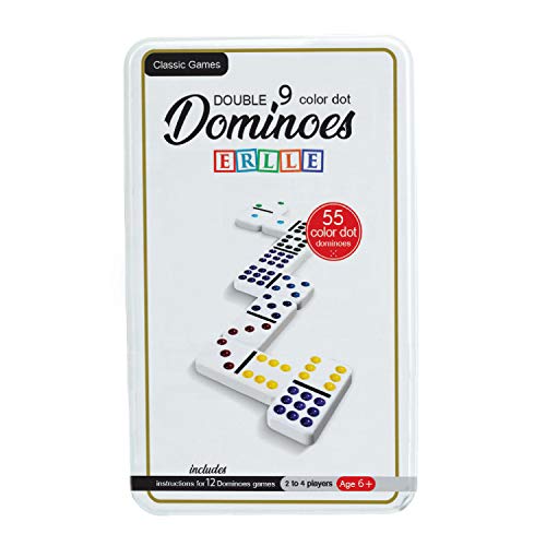 ボードゲーム 英語 アメリカ 海外ゲーム ERLLE Dominos Set Game. Premium Classic 55 Color Pieces Double Nine Domino. Durable tin Box. Kids, Boys, Girls, Party Favors and Anytime use. Duoble 9 Dominoes.ボードゲーム 英語 アメリカ 海外ゲーム