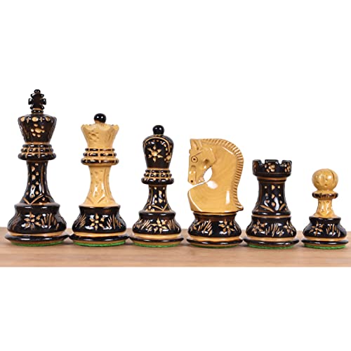 ボードゲーム 英語 アメリカ 海外ゲーム Royal Chess Mall Russian Zagreb Chess Pieces Only Chess Set, Burnt Boxwood Carved Wooden Chess Set, 3.9-in King, Luxury Chess Set, Weighted Gloss Chess Pieces (2.67 lbs)ボードゲーム 英語 アメリカ 海外ゲーム