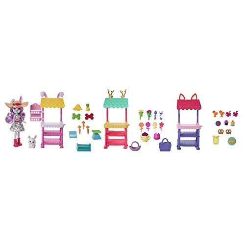楽天angelicaエンチャンティマルズ 人形 ドール Enchantimals City Tails Bunny Farms Market 35+ Piece Playset & Accessories, Great Toy for Kids Ages 4Y+エンチャンティマルズ 人形 ドール