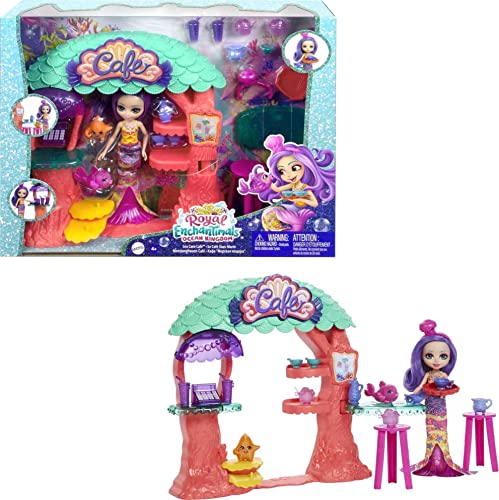ƥޥ륺 ͷ ɡ Mattel Enchantimals Sea Cave Cafe Playset (8.8-in), 15+ Pieces, with Martina Mermaid Doll, 2 Animal Besties, and Accessories, Great Gift for Kids Ages 3 and Upƥޥ륺 ͷ ɡ