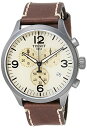 rv eB\ Y Tissot Mens Chrono XL 316L Stainless Steel case with Grey PVD Coating Quartz Watch, Brown, Leather, 22 (T1166173626700)rv eB\ Y