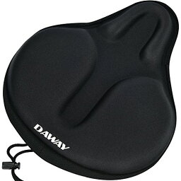 サドル 自転車 サイクリング 輸入 クロスバイク Comfortable Exercise Bike Seat Cover - DAWAY C6 Large Wide Foam & Gel Padded Bicycle Saddle Cushion for Women Men Everyone, Fits for Peloton, Stationary, Cruiseサドル 自転車 サイクリング 輸入 クロスバイク