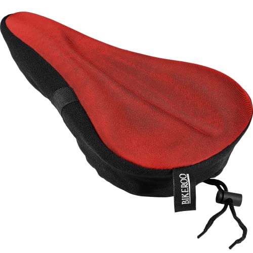 サドル 自転車 サイクリング 輸入 クロスバイク Bikeroo Bike Seat Cushion 11in x 7in Padded Gel Bike Seat Cover, Compatible with Peloton, Adjustable for Men Womens Comfort on Stationary Exercise and Universサドル 自転車 サイクリング 輸入 クロスバイク