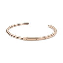 パンドラ ブレスレット チャーム アクセサリー ブランド Pandora Jewelry Signature I-D Open Bangle Bracelet for Women - 14k Gold-Plated - 6.9”パンドラ ブレスレット チャーム アクセサリー ブランド